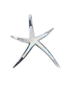 Starfish Sterling Silver White Opal Inlay Necklace Pendant